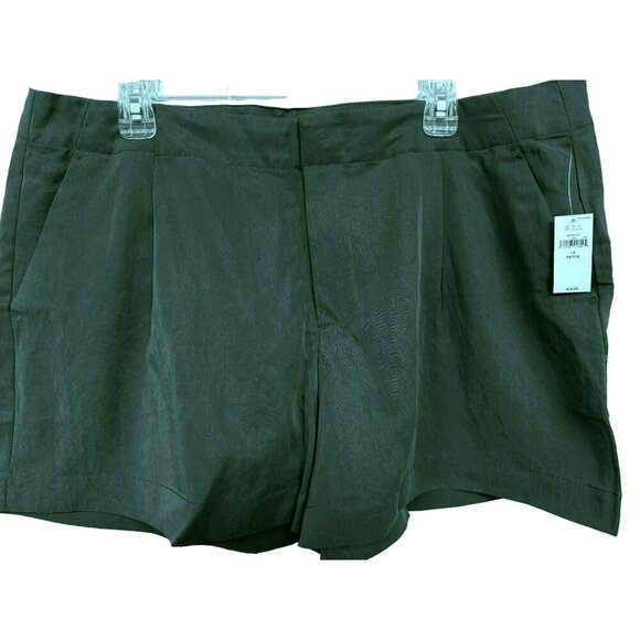 GAP Womens Softsuit Green Tencel Shorts Front & Back Pockets Sz 18 Petite NEW - Picture 4 of 7